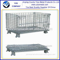 China factory 800*600*640 Heavy Duty Foldable Galvanized Steel Basket/ /wire container storage cage ( manufacturer)